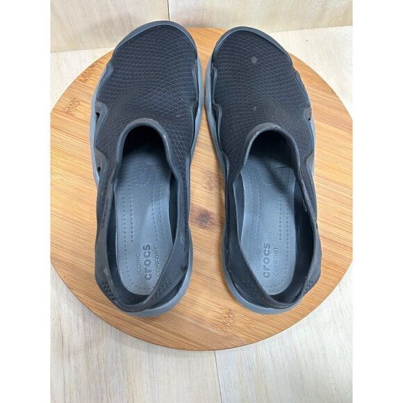 Crocs Swiftwater Black Mesh Deck Sandals Mens Size 8 - Picture 5 of 7